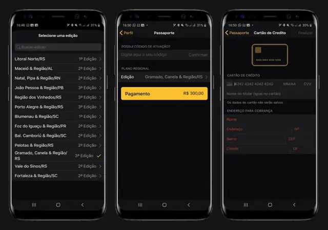 Tela do app Prime Gourmet: escolha são paulo e assine