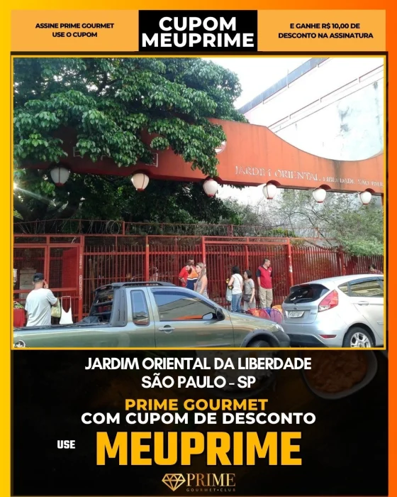 Jardim Oriental da Liberdade em São Paulo - cupom Prime Gourmet MEUPRIME com R$10 de desconto