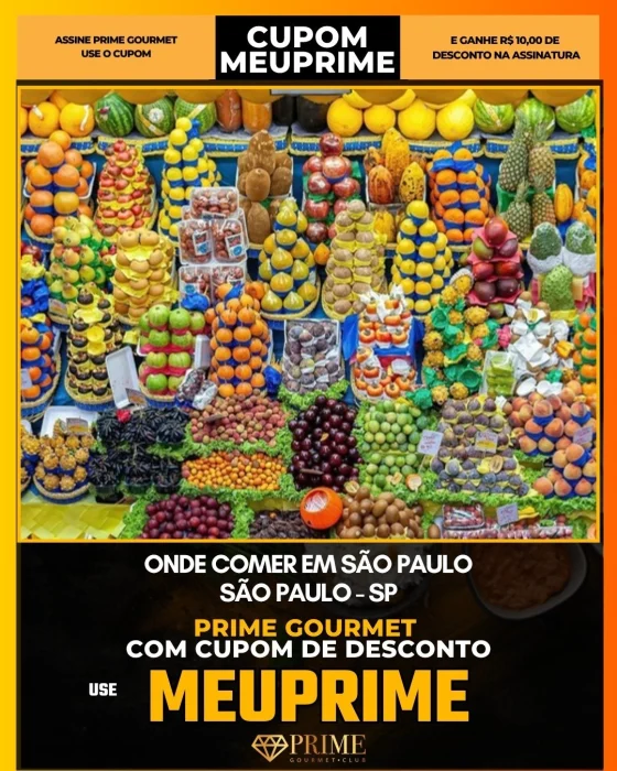 Onde Comer em São Paulo em São Paulo - cupom Prime Gourmet MEUPRIME com R$10 de desconto