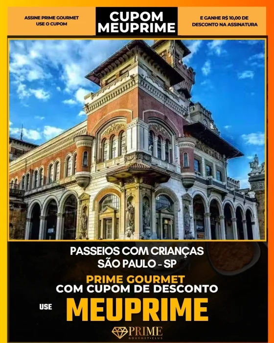 Passeios com Crianças em São Paulo - cupom Prime Gourmet MEUPRIME com R$10 de desconto