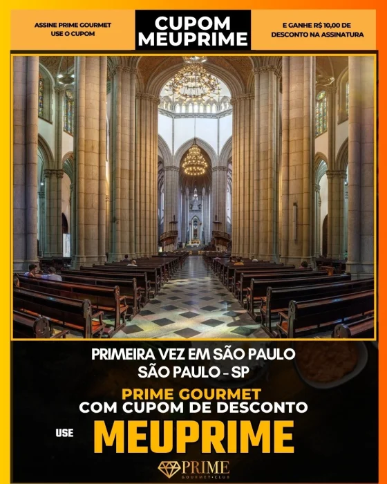 Primeira vez em São Paulo em São Paulo - cupom Prime Gourmet MEUPRIME com R$10 de desconto